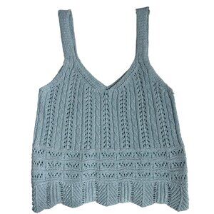 Altar'd State Knit Sweater Tank Top (Light Blue) - Size XS